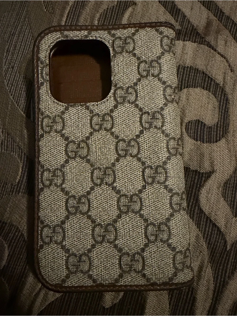 Gucci Monogram Canvas Phone Case with credit card slots